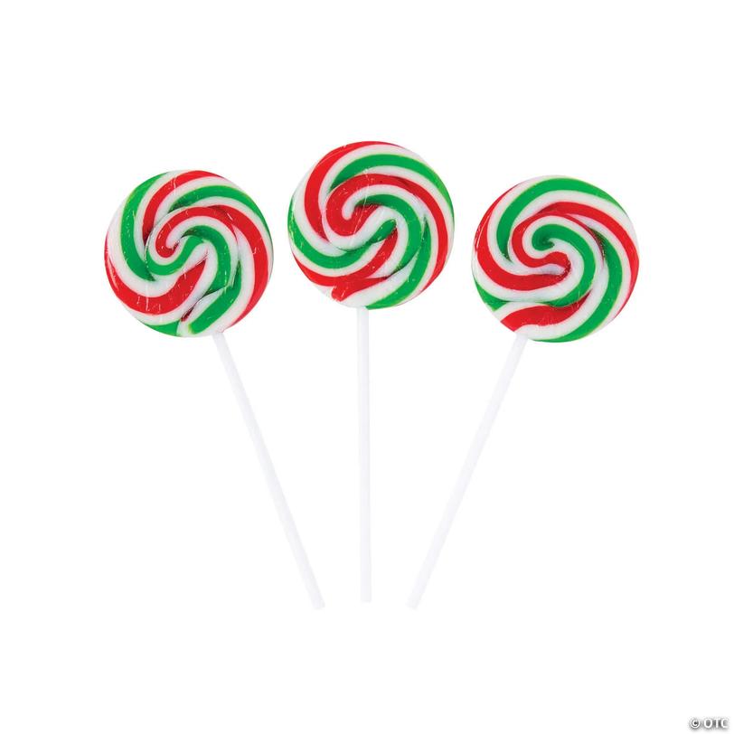 Holiday Swirl Lollipops - 12 pc Image
