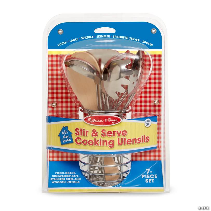 Melissa &amp; Doug Let's Play House! Stir &amp; Serve Cooking Utensils Image