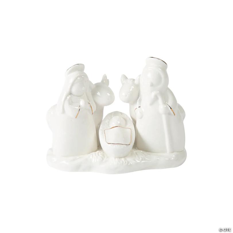 Christmas Religious Holy Family Porcelain Figurine Image