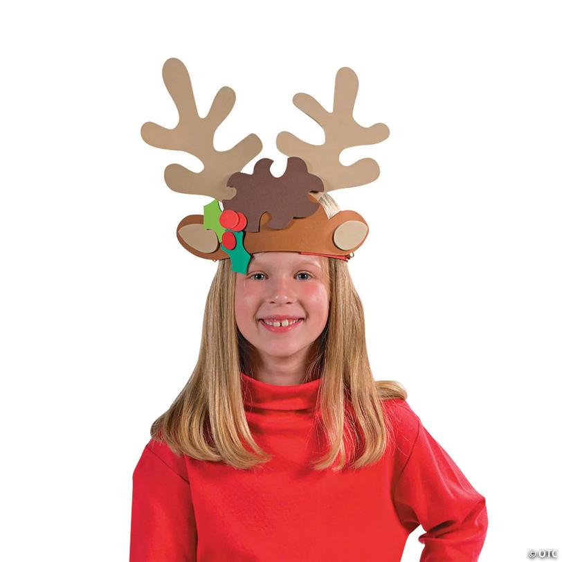 Reindeer Antler Headband Foam Craft Kit - Makes 12 Image
