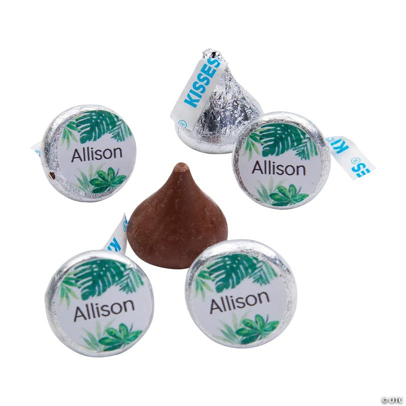 Personalized Palm Leaf Hershey&amp;#8217;s<sup>&amp;#174;</sup> Kisses<sup>&amp;#174;</sup> Stickers - 60 Pc. Image