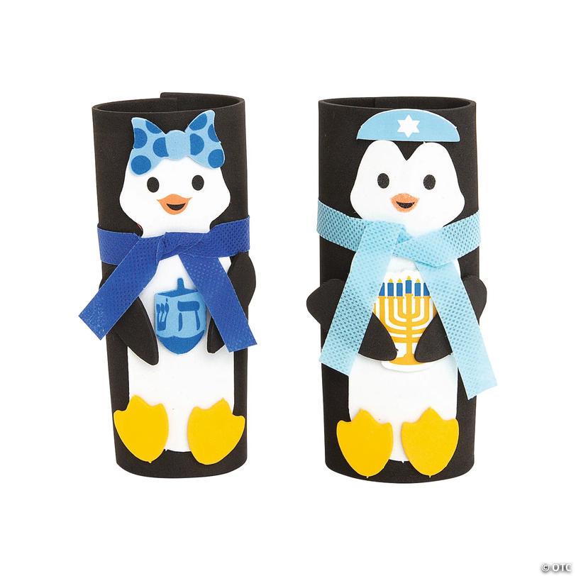 Penguin Craft Roll Hanukkah Craft Kit - Makes 12 - Less Than Perfect Image