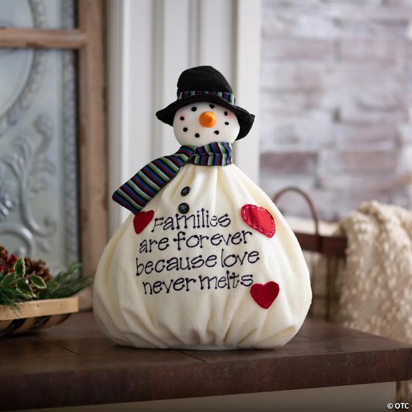 Softy the Snowman Stuffed Christmas Decoration Image