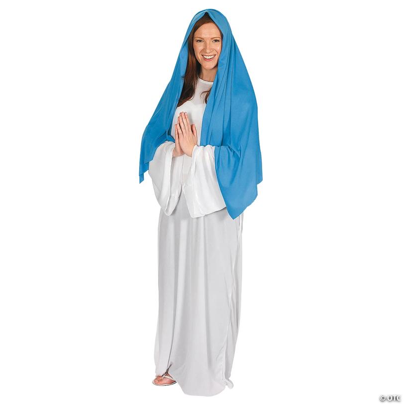 Women's Mary Polyester Nativity Costume with Headpiece - One Size Image