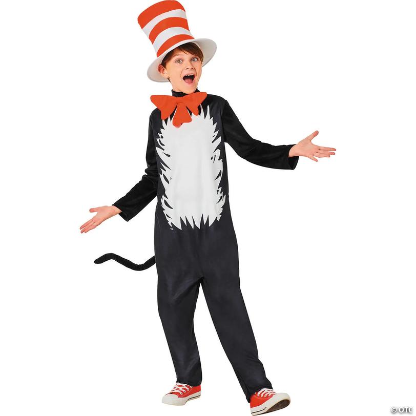Kids Dr. Seuss&amp;#8482; The Cat in the Hat&amp;#8482; The Cat Jumpsuit Costume - Large 10-12 Image