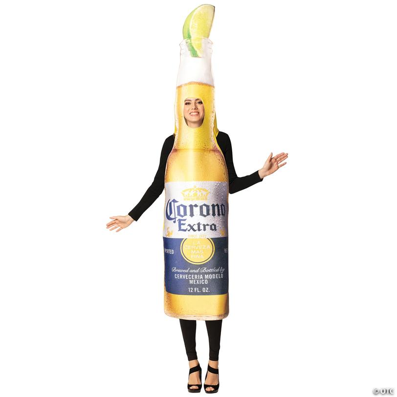 Adults Corona Extra Bottle with Lime Costume Image