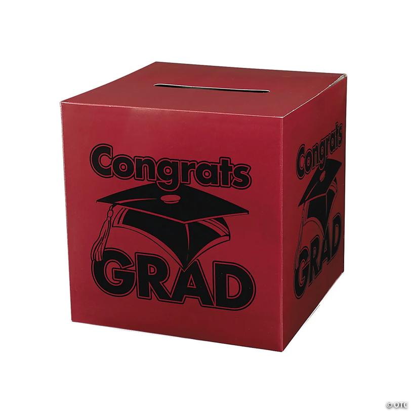 Congrats Grad Burgundy Card Box Image