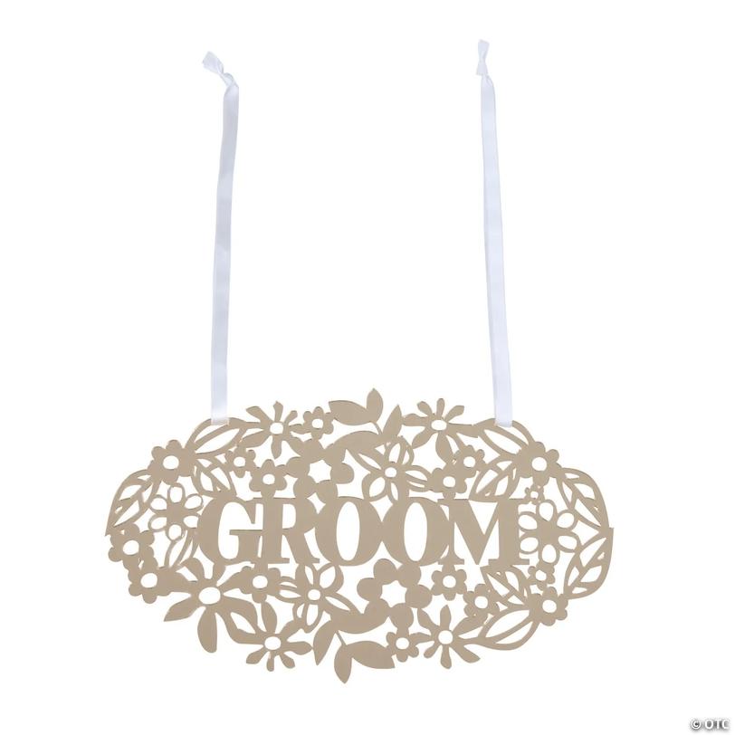 Ornate Groom Chair Sign Image