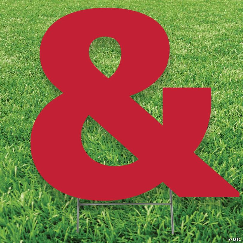 20" x 20" Red Ampersand &amp; Yard Sign Image