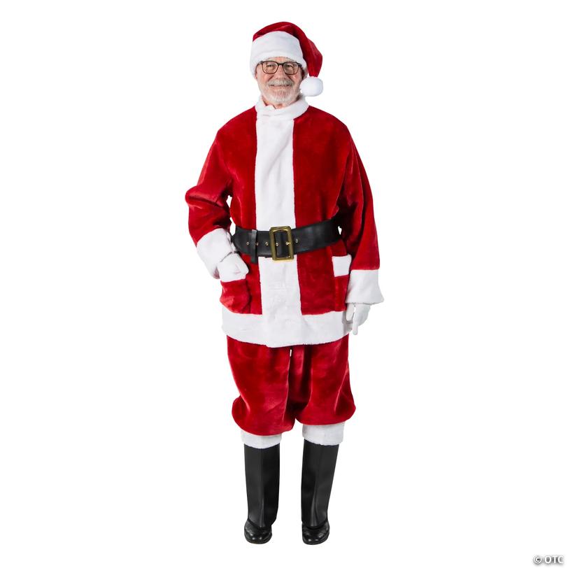Burgundy Deluxe Santa Suit with Outside Pockets Image