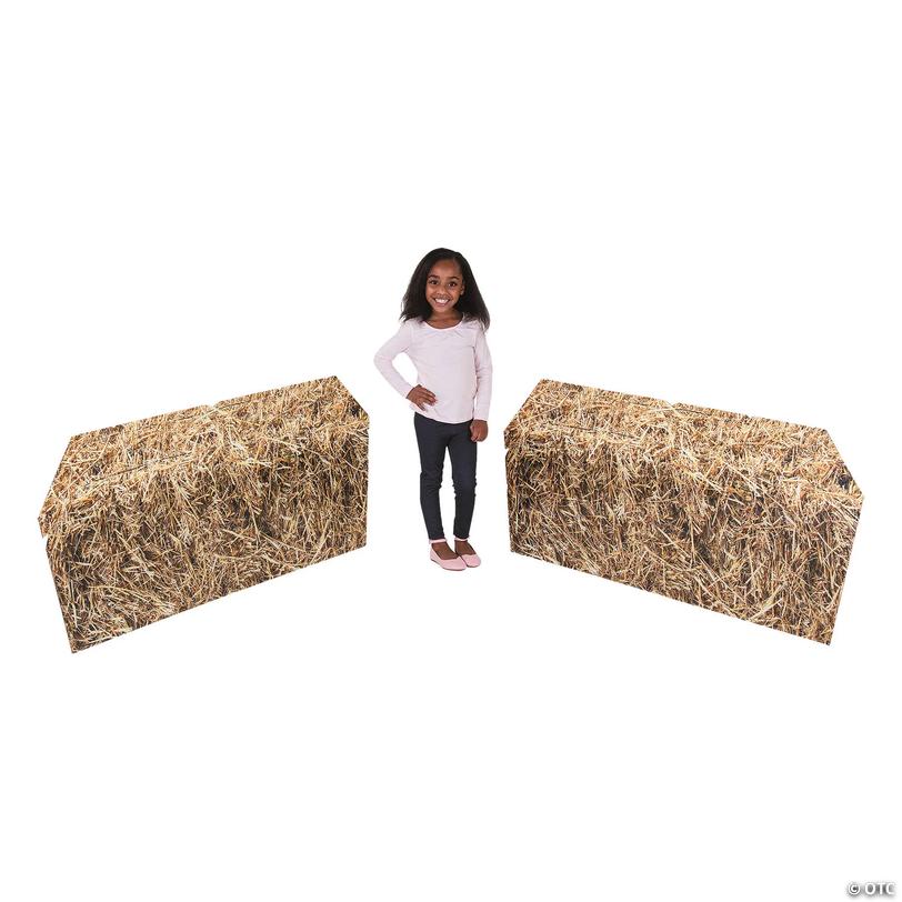 Hay Bale Cardboard Cutout Stand-Ups - 2 pc Image