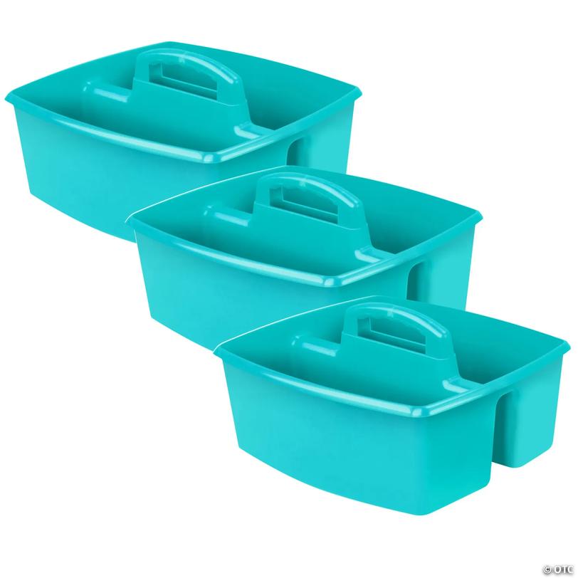 Storex Large Caddy, Teal, Pack of 3 Image
