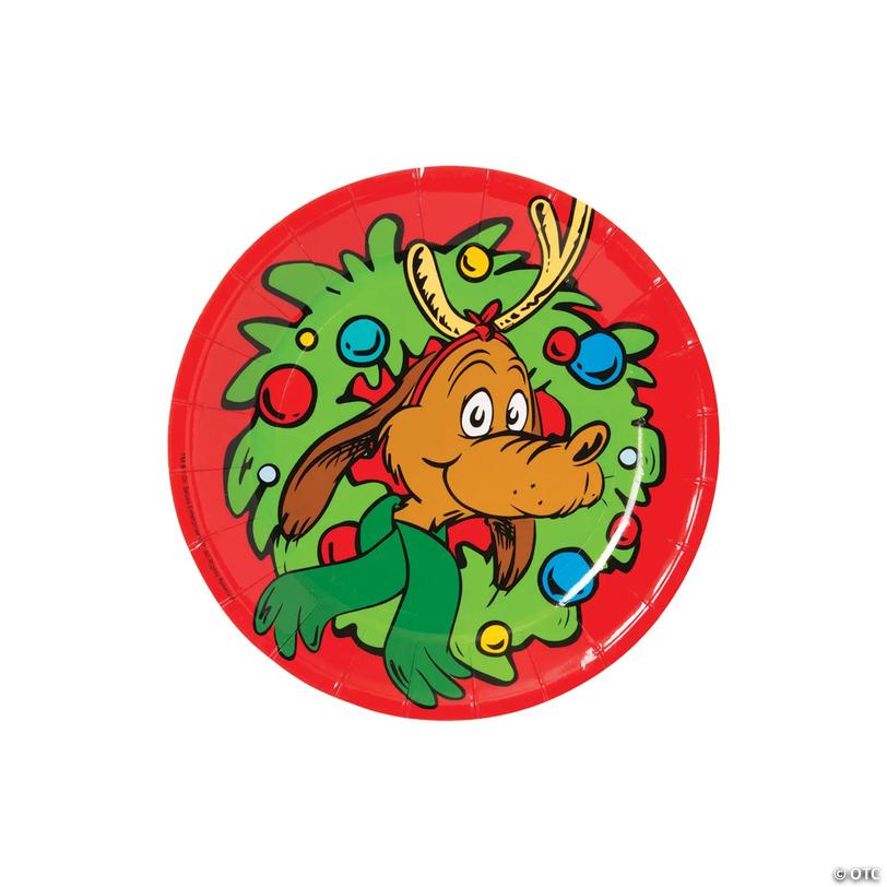 Dr. Seuss&amp;#8482; The Grinch Max Multicolor Dessert Plates - 8 ct Image