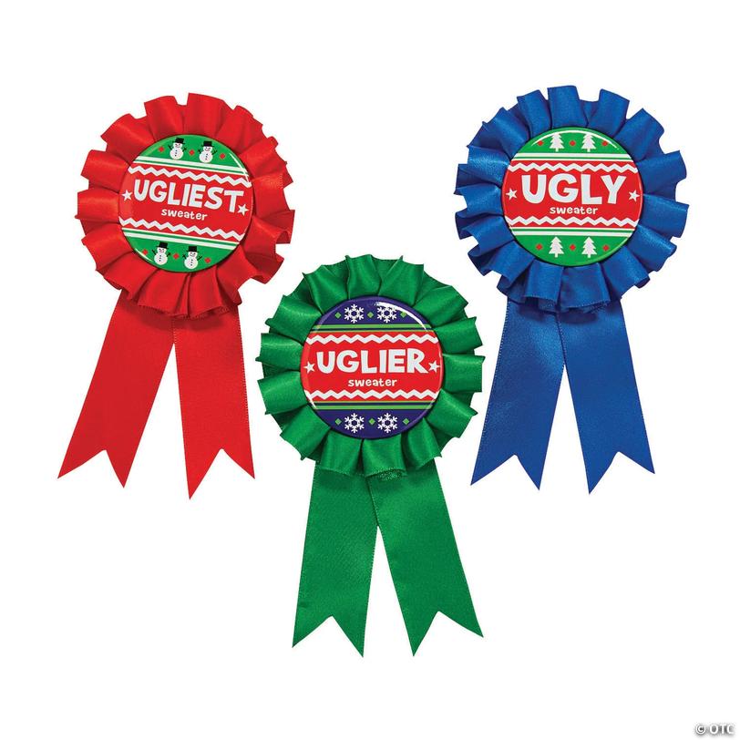 Ugly Sweater Award Ribbons - 12 pc Image