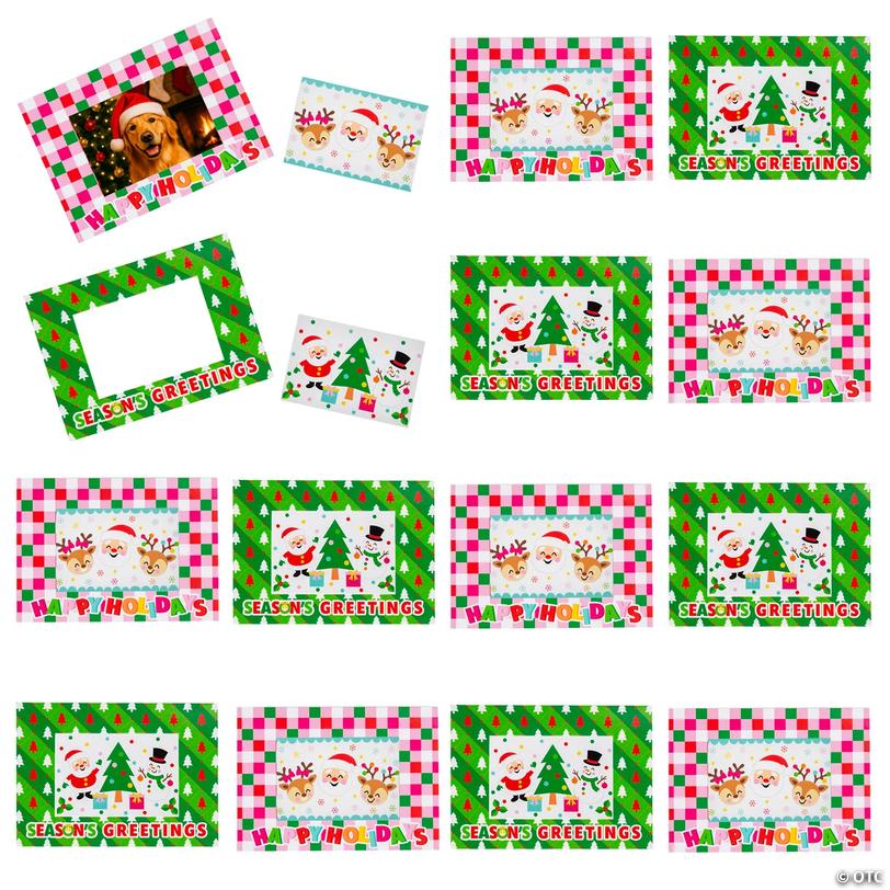 7" x 5" Sugar Rush Happy Holidays &amp; Season's Greetings Magnetic Picture Frames &amp;#8211; 12 Pc. Image