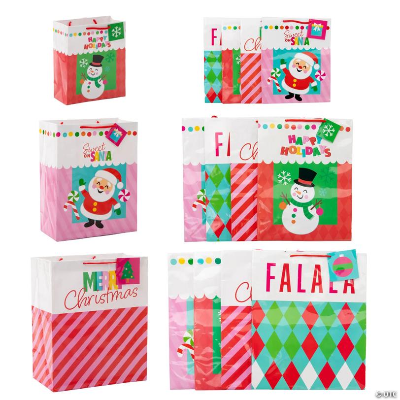 Sugar Rush Christmas Gift Bag Set - 12 pc Image