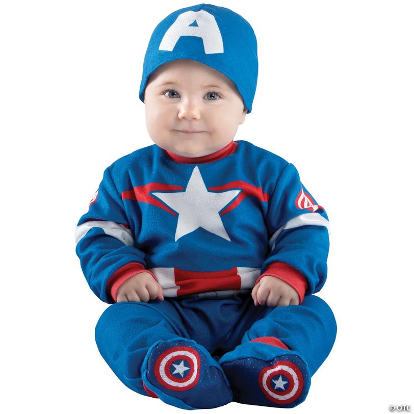 Baby Marvel Captain America&amp;#8482; Steve Rogers Costume - 0-6 Months Image