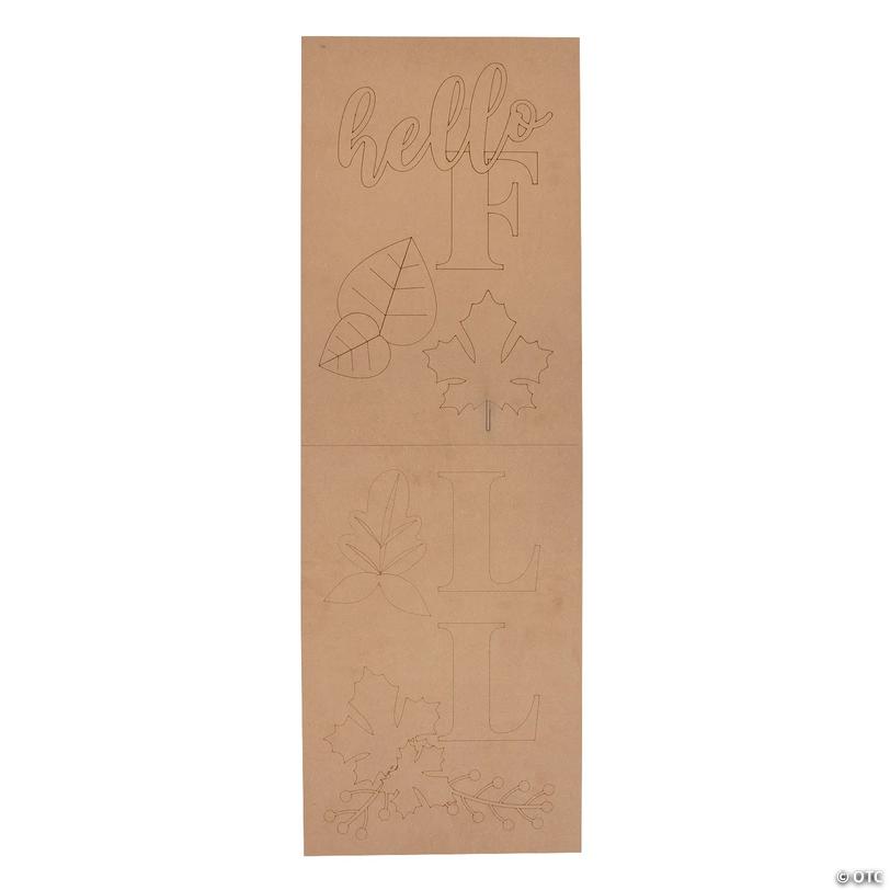 Color Your Own Hello Fall Sign Image