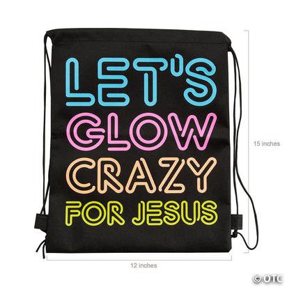 Glow in the Dark Drawstring Backpacks Bulk Religious Bible Verse Faith Design Amazon.com | Teenyyou 20 Pcs Christian Party Favors Bulk  main image 3