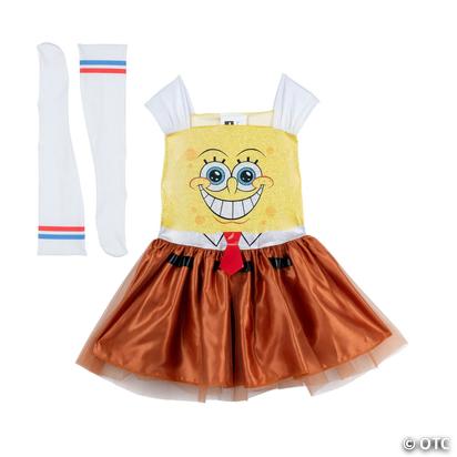 spongebob dress Kids Deluxe SquarePants™ SpongeBob Costume Dressing Gauze Petrolatum 6X36 spongebob dress meme OFFICIALLY LICENSED Nickelodeon APPAREL Shirt Size:20 x 34-35 Lace Appliques