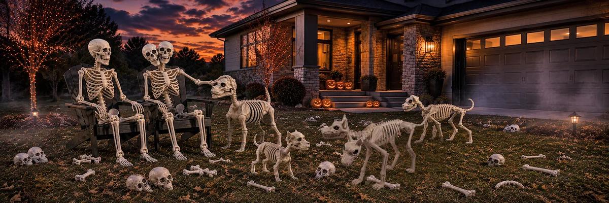 Boneyard Outdoor Halloween Decorations