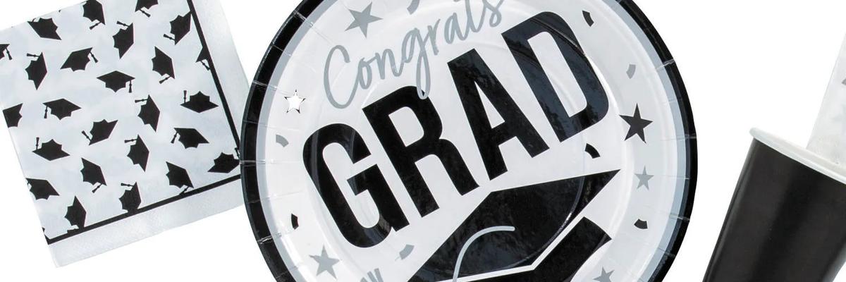 Congrats Grad White Party Supplies