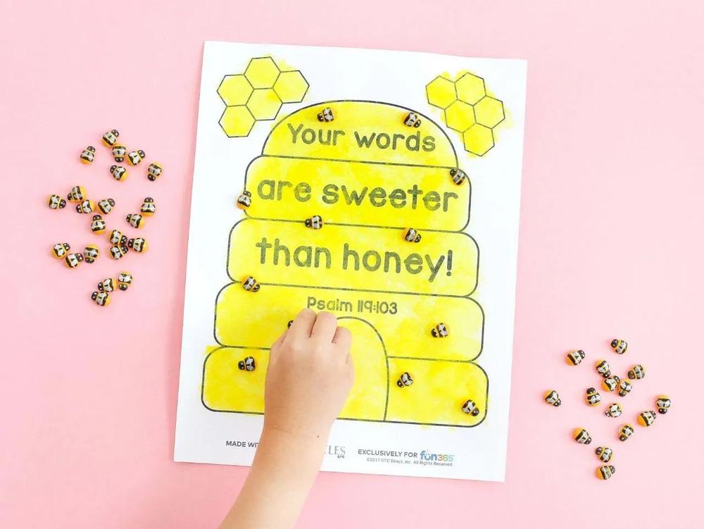 Sweeter than Honey Bible Craft step 4