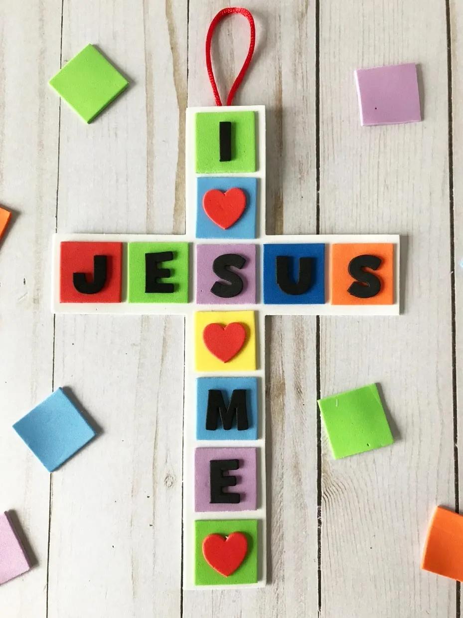 God is LOVE Sunday School Craft Ideas step 8