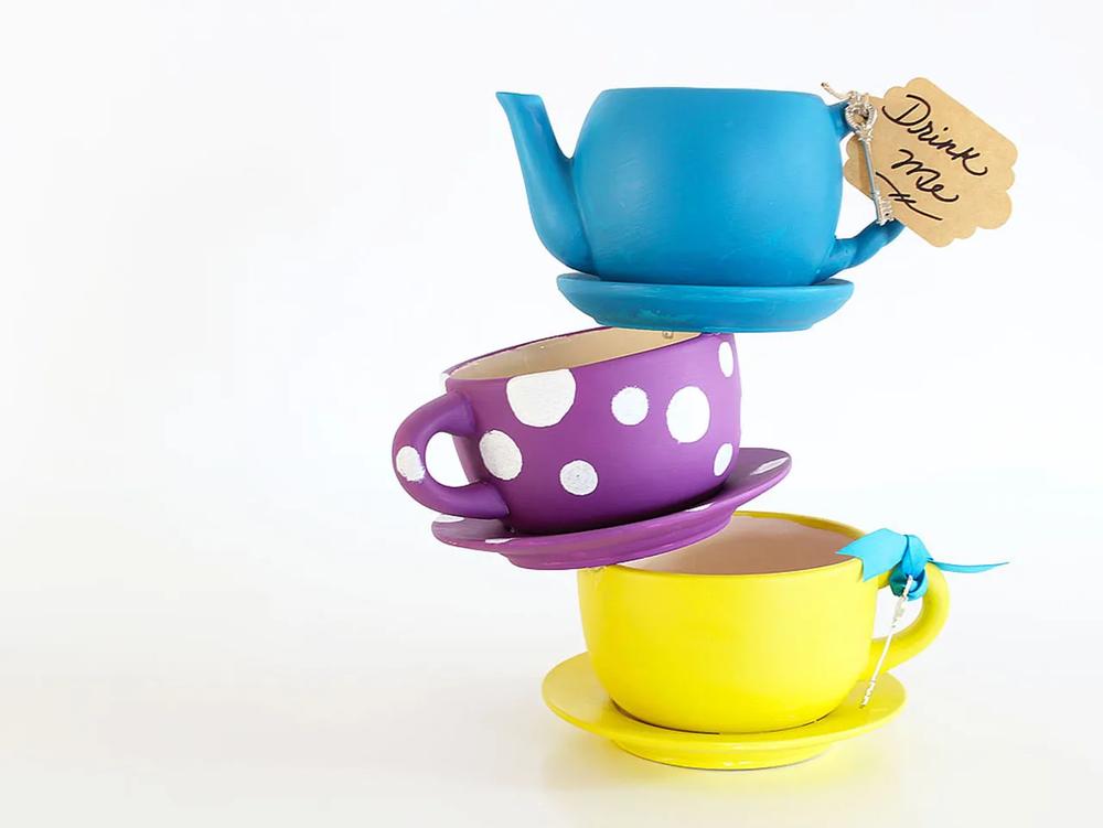 Topsy Turvy Tea Party Centerpiece step 7