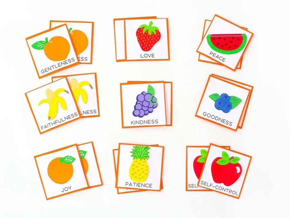 DIY Fruit of the Spirit Matching Game step 5