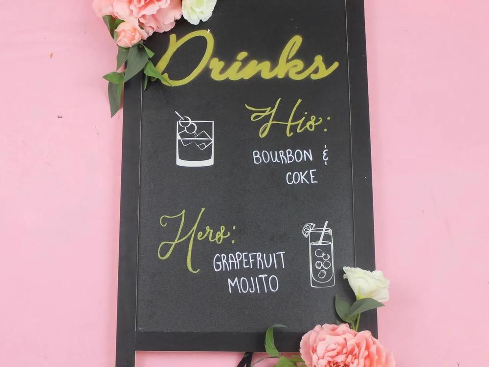 DIY Elegant Wedding Chalkboard Sign step 6