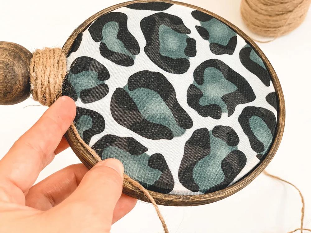 Animal Print Embroidery Hoop Art step 8
