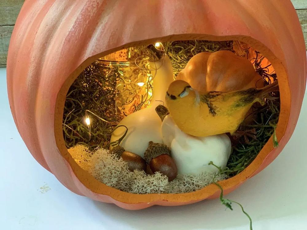 DIY Pumpkin Terrariums step 7