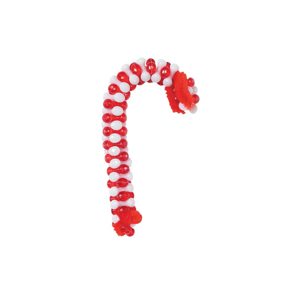 48 Pc Bulk Beaded Candy Cane Christmas Ornament Craft Kit
