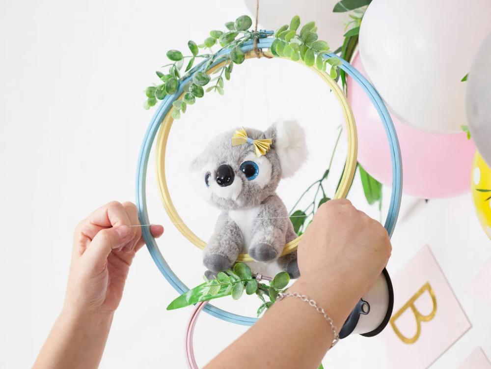 DIY Hanging Koala Bear Hoop Décor step 5 part 4