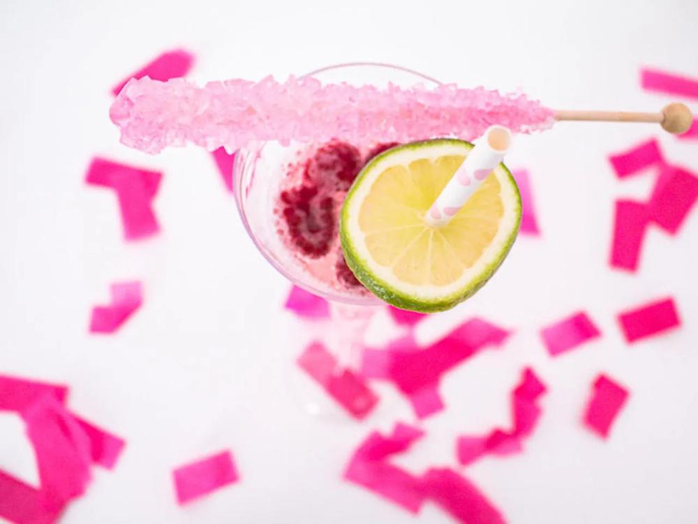 Sparkling Pink Galentine's Day Mocktail Recipe step 1
