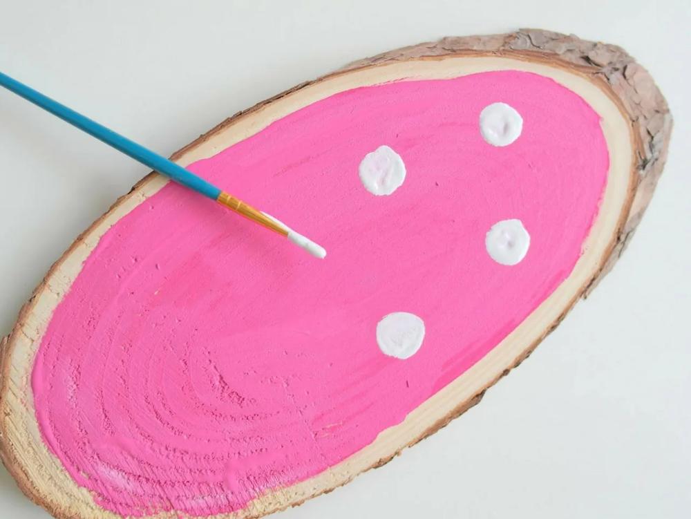 DIY Wood Slab Dessert Stand step 3
