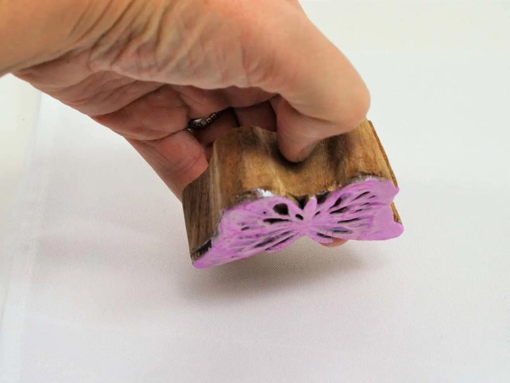DIY Woodblock Print Butterfly Napkins step 2 part 1