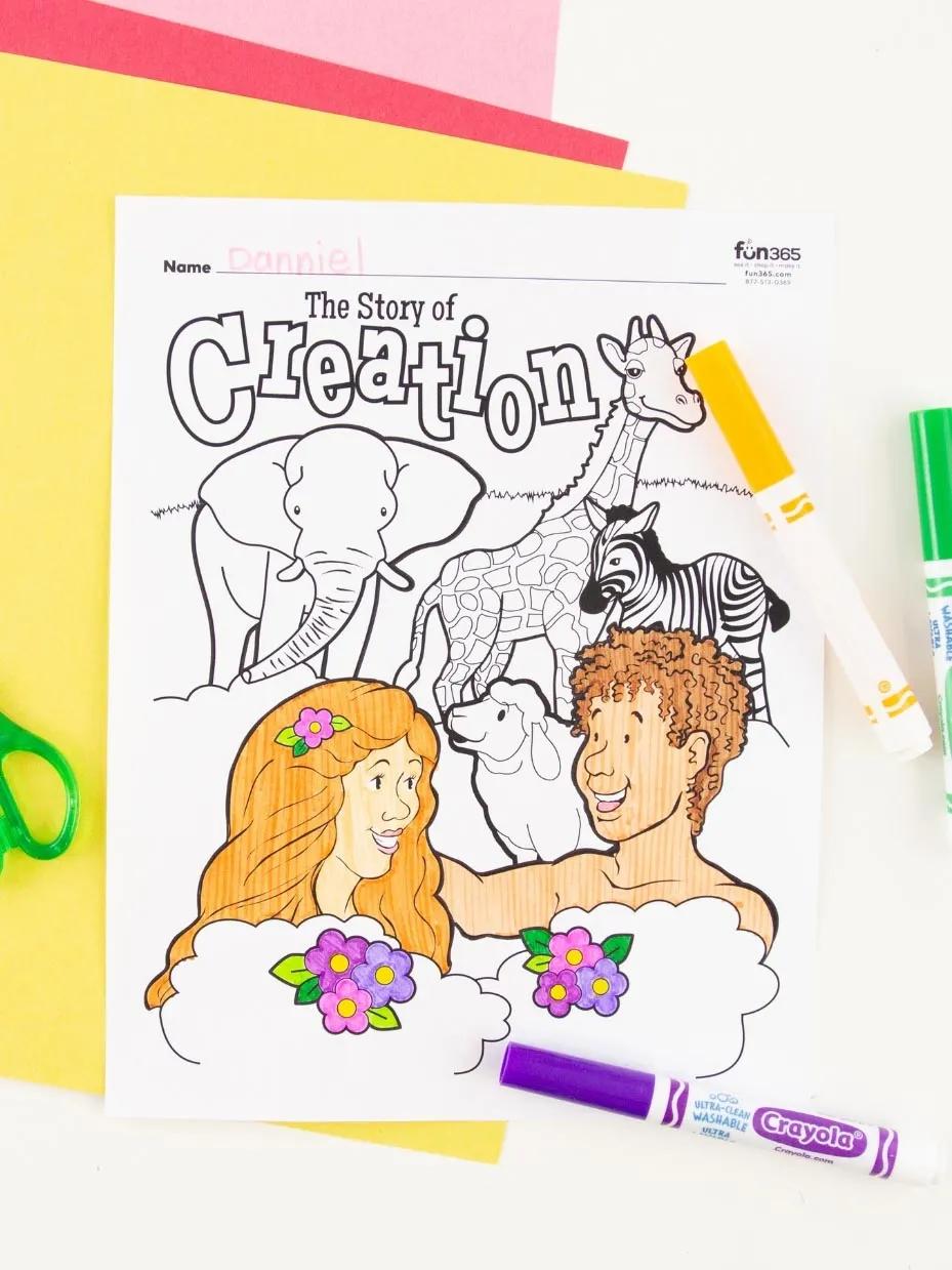Creation Sunday School Lesson Plan step 9