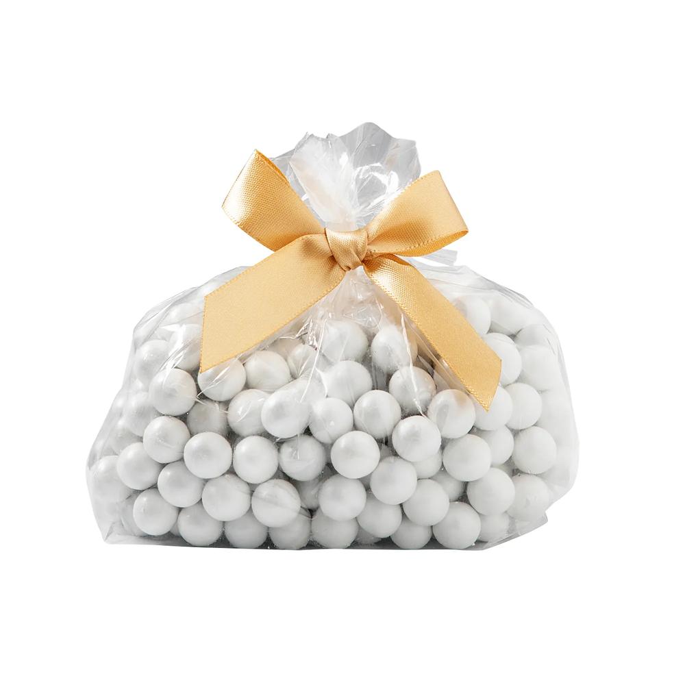 100 Pc Bulk Small Clear Cellophane Bags with Gold Bow Kit for 50