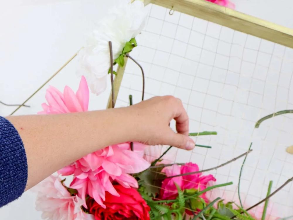 DIY Floral and Plane Wedding Chandelier step 4 part 2