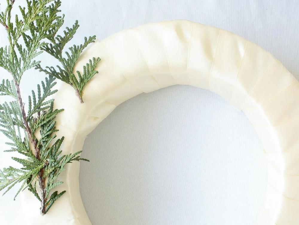 DIY Rustic Bride and Groom Chair Backer Wreaths step 2 part 1
