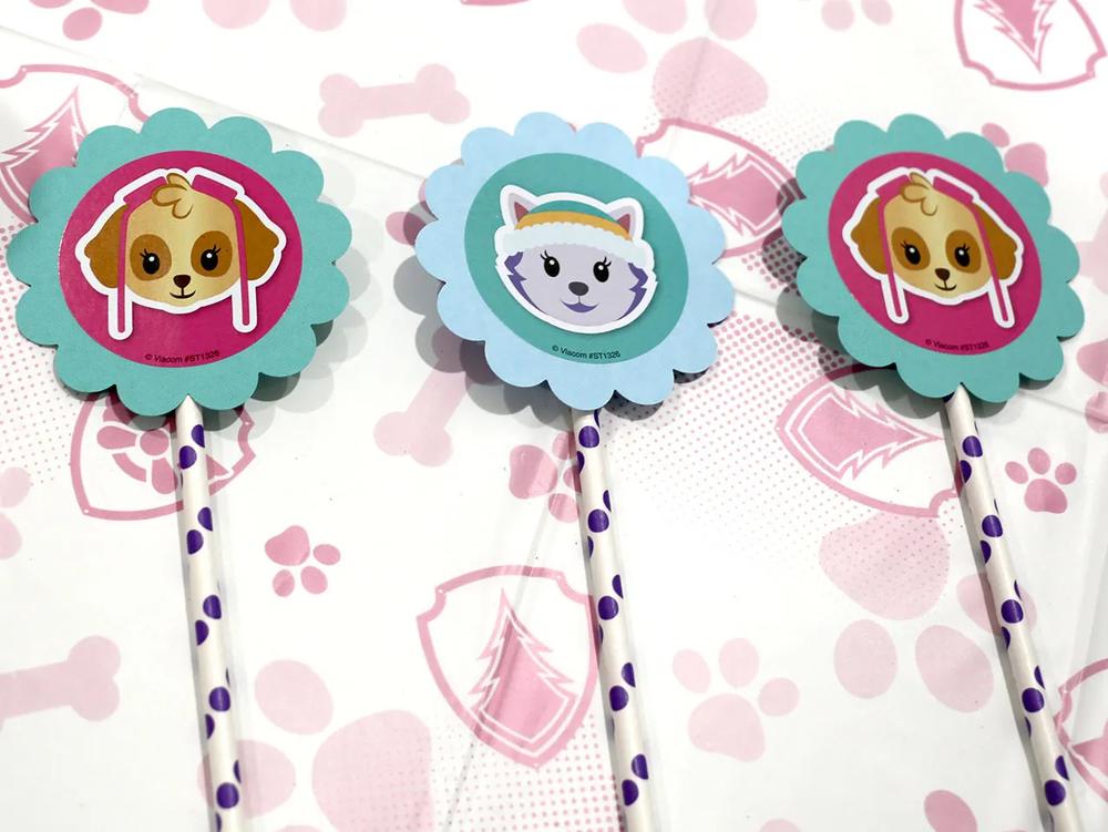 Girly Paw Patrol Party Centerpiece step 7