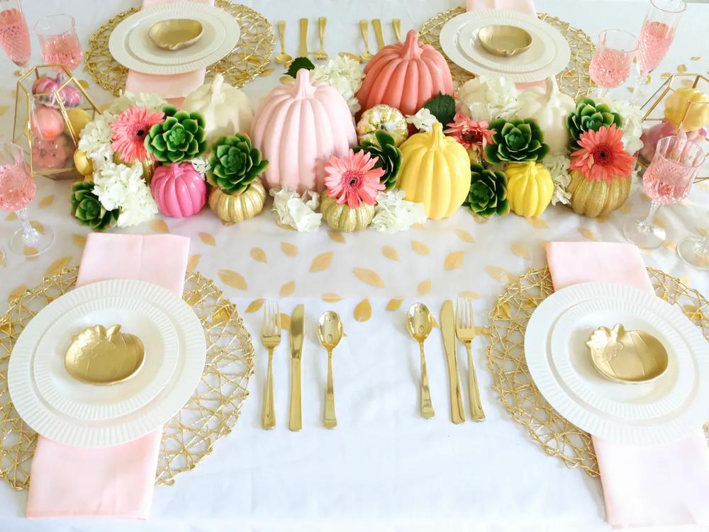 DIY Pastel Pumpkin Centerpiece step 7