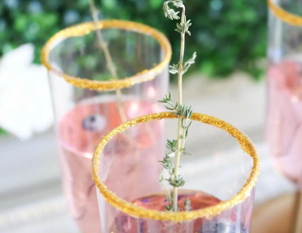 Berry and Thyme Infused Champagne Cocktail step 5