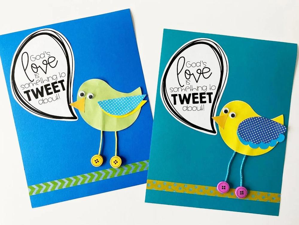 God's Love is Something to TWEET About! Sunday School Craft step 5