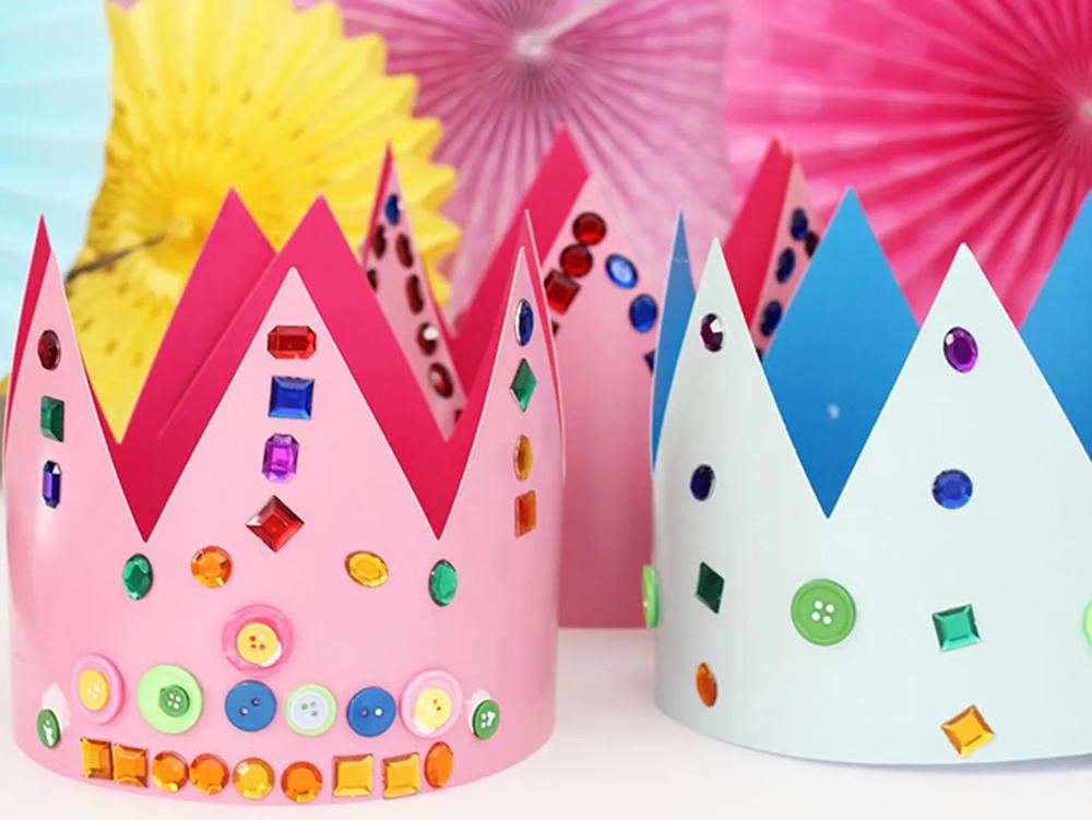 Kids Birthday Party Jewel Crown Craft step 2