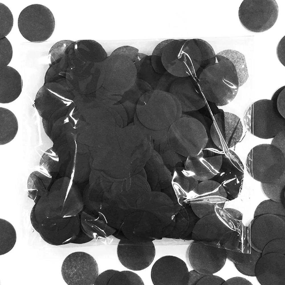 Wrapables Black Round Tissue Paper Confetti 1 Circle Confetti