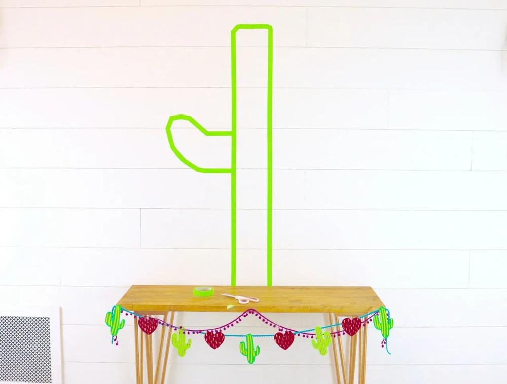 DIY Cactus Balloon Backdrop step 1 part 3