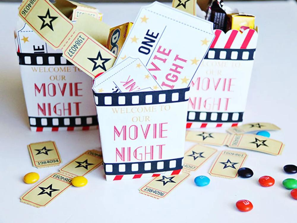 DIY Movie Tickets and Treat Holders step 4